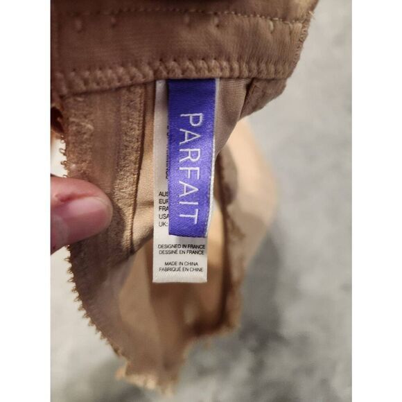 Parfait Bra Size 32G Lace Edge Strapless Push Up Beige - Picture 3 of 4